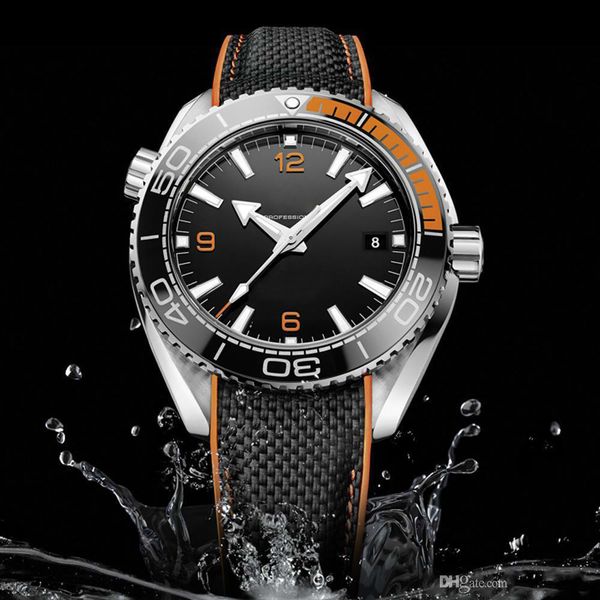 

mens watches sapphire movement mechanical watches men sale automatic watch black strap rubber glass mens face wristwatches bqjda, Slivery;brown