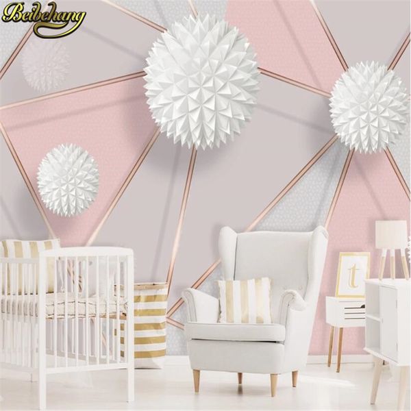 Beibehang mármore geométrico rosa papel de parede paisagem papel parede papel parede 3d mural sala de estar tv sofá home decor