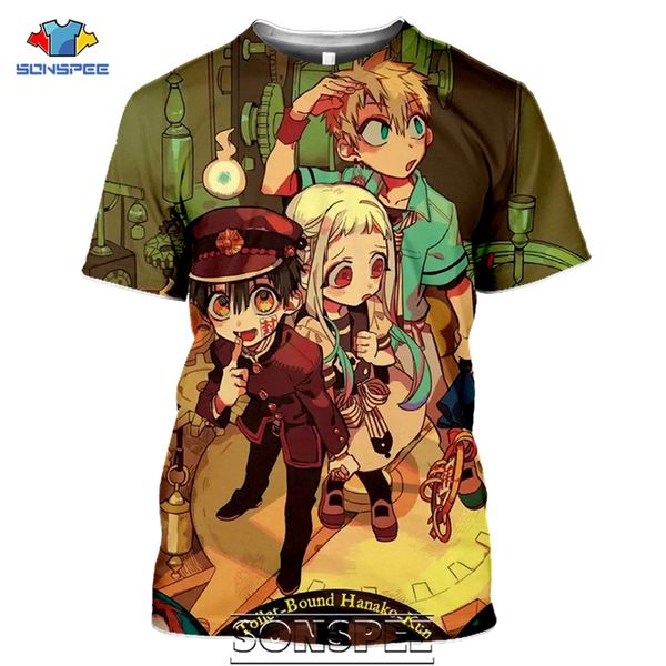 

3d anime toilet-bound jibaku shounen hanako-kun men 3d print shirts hippie plus size anime men clothing