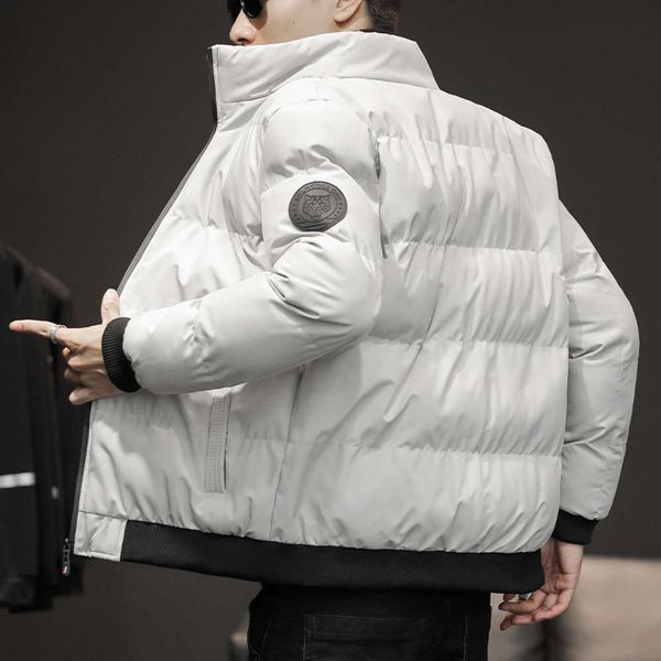 

autumn winter 2020 new korean jacket men's collar fashion down cotton padded, Black