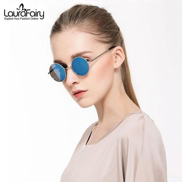 

sunglasses laura fairy women men classic fashion sun glasses eyewear metal round frame colorful lenses uv400 driving retro 2021, White;black