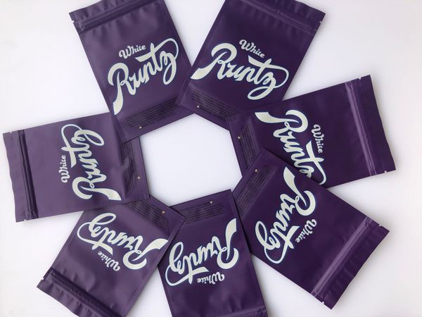 

purple sf runtz white california flower bag 3.5g empty nerds edibles bbypq bwkf