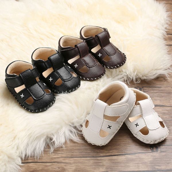 

summer 0-1 year babysho old for boys and girls rubber soled non slip baby walking sho sandals, Black;red