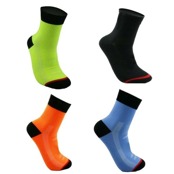 

professional mtb cycling riding running sport basketball thickened socks breathable long tube high safety kg-132, Black