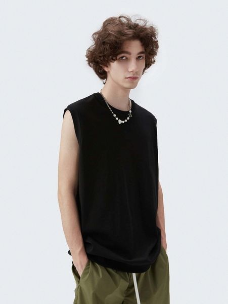 

men solid tank z4k0#, White;black