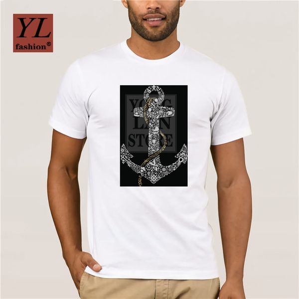 

round neck cool man's t-shirt anchor new trendy fashion printed men's t-shirt 100% cotton sport hooded sweatshirt hoodie
