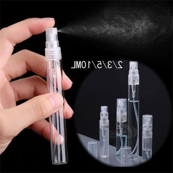 

3ml 5ml 10ml spray bottle empty clear glass refillable portable perfume fine mist atomizer cosmetic container