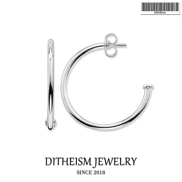 

creole hoop earrings for beads small, 2021 new trendy beads carrier fashion jewelry geometric 925 sterling silver gift for women, Golden;silver