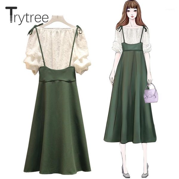 

trytree summer women two piece set casual slash neck tassel solid + sling dress zipper a-line solid fashion 2 piece set1, Gray