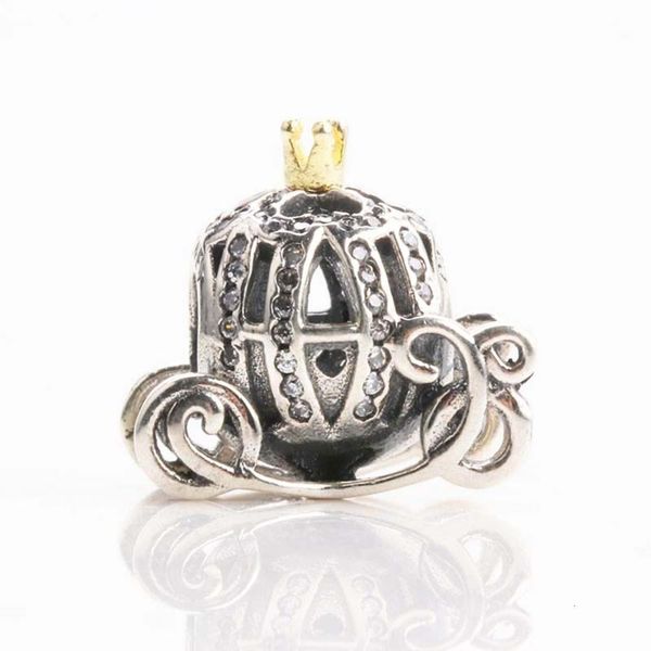 

luxurys designers fashion b074 zircon inlaid pumpkin cart 925 silver beads bracelet necklace pendant