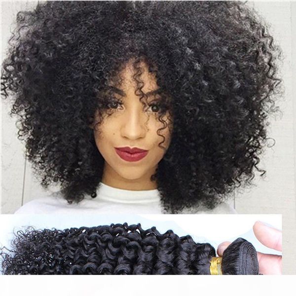 

7a kinky curly hair brazilian malaysian mongolian kinky curly hair extensions 3 4pcs afro kinky curly virgin human hair weave natural black