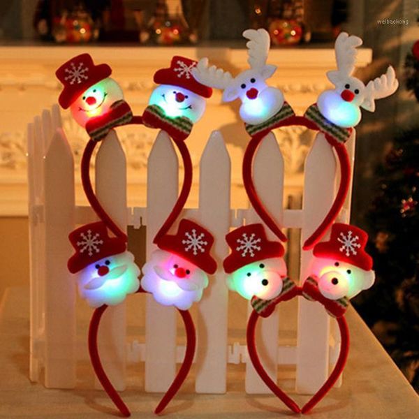 

christmas decorations shiny gift tiara reindeer headband for children year party decor home hair accessories1