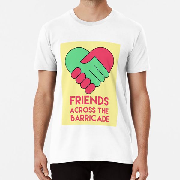 

sport friends across the barricade t shirt derry girls