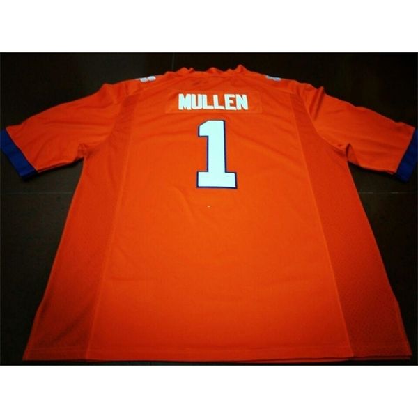 

2604 clemson tigers trayvon mullen #1 real full embroidery college jersey size s-4xl or custom any name or number jersey, Black
