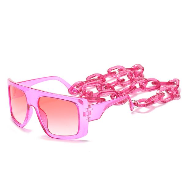 

2020 fashionable retro box hand chain sunglasses sun glasses eyewear uv400 protection 9 colors 10688, White;black