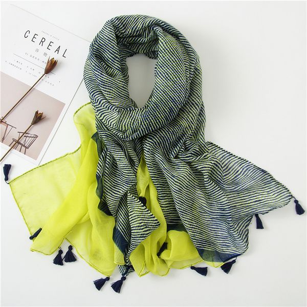 

fashion striped viscose scarf patchwork printed lady shawls and wraps muslim hijab scarf 180x90cm, Blue;gray