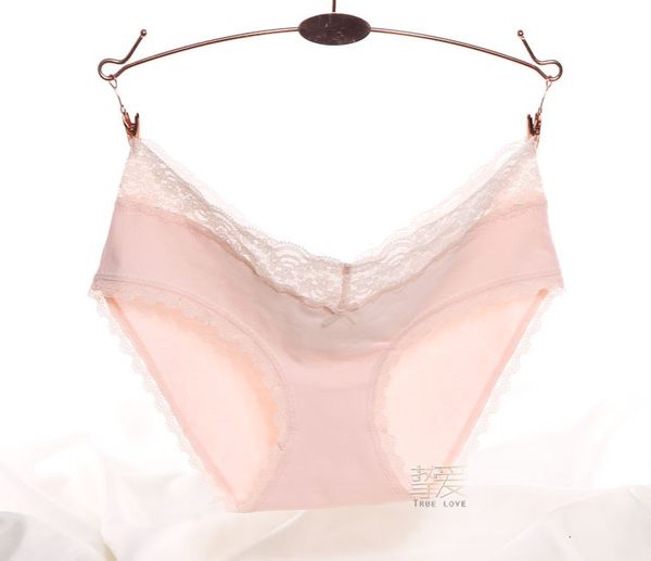 

comfortable girls combed cotton low waist triangle women's underwear, Black;pink