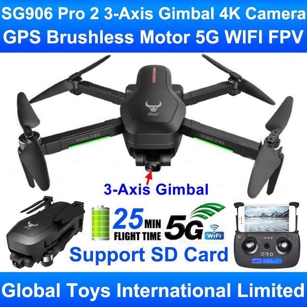 

zlrc beast sg906 pro 2 brushless motor gps 5g wifi fpv 3-axis gimbal professional 4k camera rc drone quadcopter support sd card1