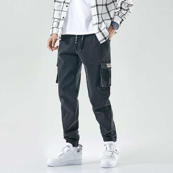 

men's overalls sweatpants men 2020 pantalones streetwear trousers casual sport trousers black loosejeans pants1