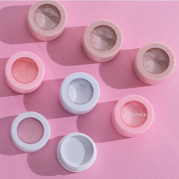 

diy makeup tool 3g 10g round refillable bottles cosmetic packaging empty lip scrub container face cream jar eyeshadow container private logo