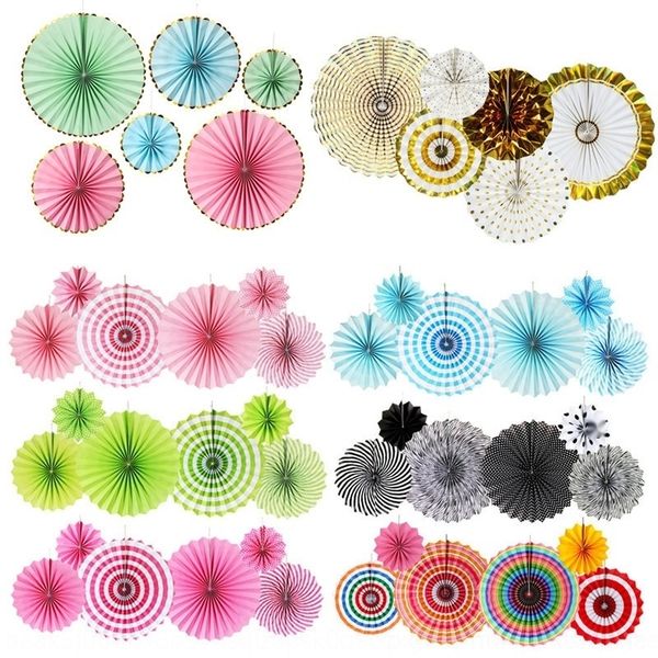 

ti8zt lglu diydiy fan decoration background wall shopping flower fan paper ball set diy mall hanging decoration window layout wedding flower
