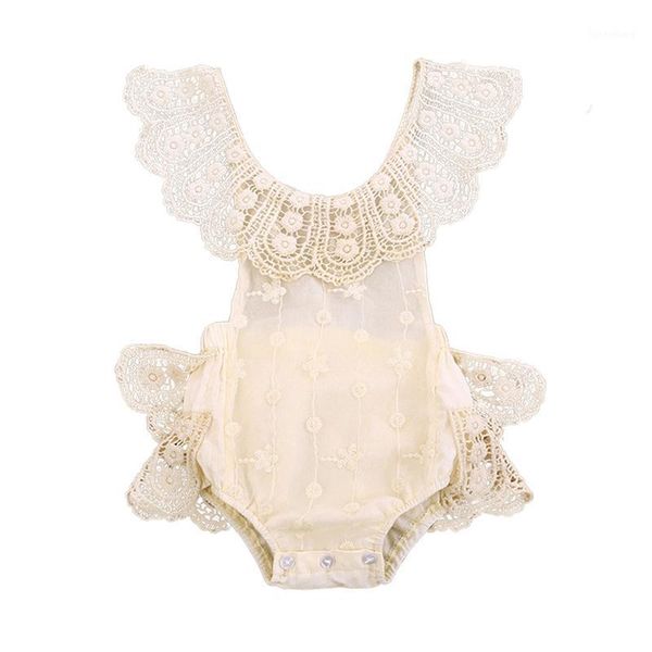 

newborn baby girl bodysuits lace sleeveless jumpsuit leaf collar skirt halter bodysuit sunsuit outfits soild baby clothes summer1, Blue