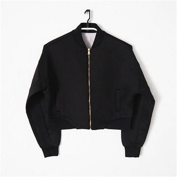 

women's jackets 2021 back letter print long sleeve stand collar fleece zip cardigan, Black;brown