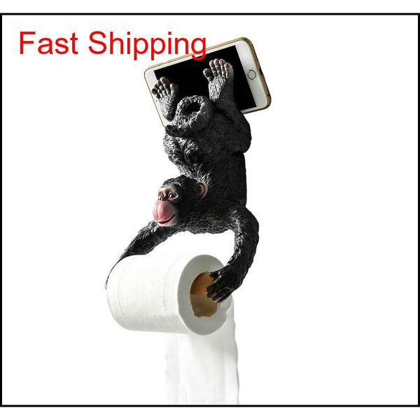 

european style bathroom monkey tissue roll toilet resin waterproof paper holder wall qyleny sweet07