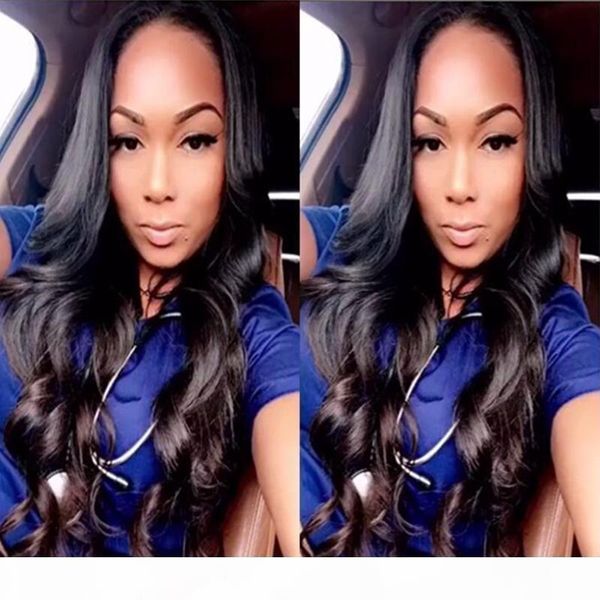 

brazilian silk base human hair wigs full lace wigs body wave 4*4 silk lace front wigs with naturall hairline and baby hair, Black;brown