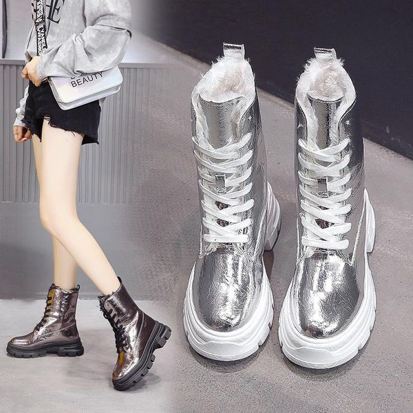 

boots 2021 women winter shoes woman super warm snow ankle for female botas mujer plush booties, Black