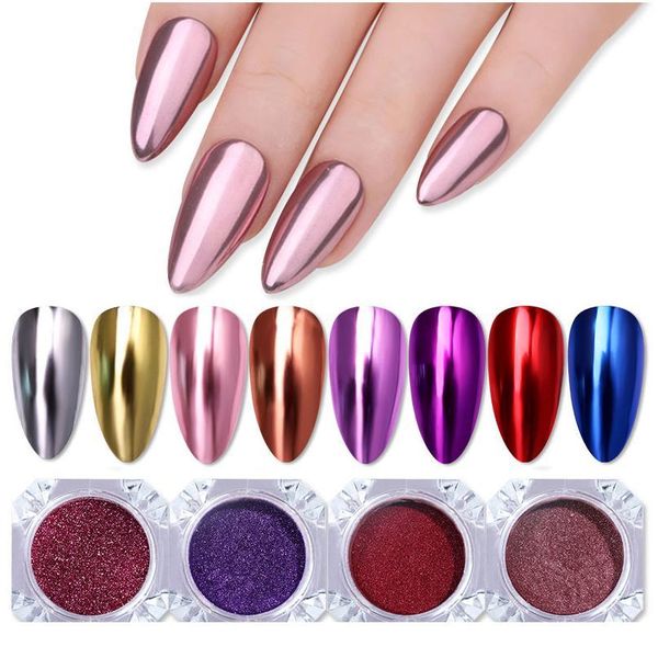 

gold chrome pigment bubble nails soap foam glitter powder nail art shiny metallic mirror effect decoration tools dust de jllskg, Silver;gold