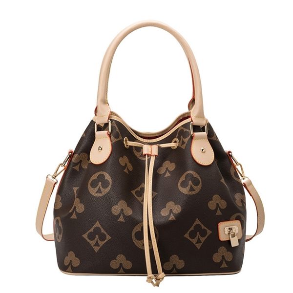

designer sale fashion portable women's bag autumn and winter new printed bucket large capacity hand messenger
