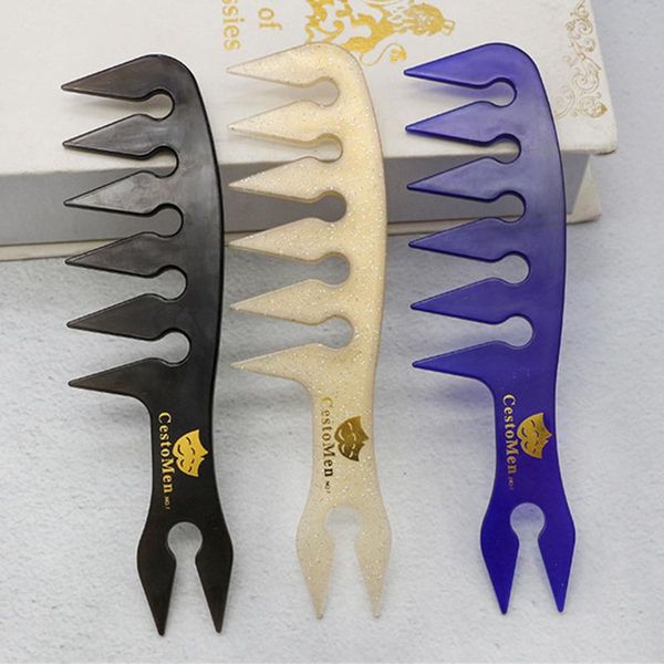 

волос окрашивание кисти стильный man tool hairstyling tool professional single double side зуб combs barber, Silver