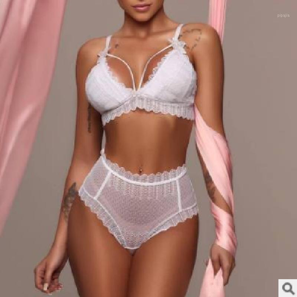 

underwear women set selling new three-point split white hollow female erotic bra&pants suit -2xl1, Red;black
