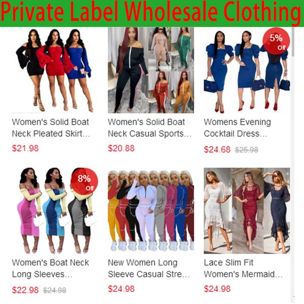 

example of private labeling we used to make--dont order this link-wholesale casual fashion womens dress wholesale clothing, Gray