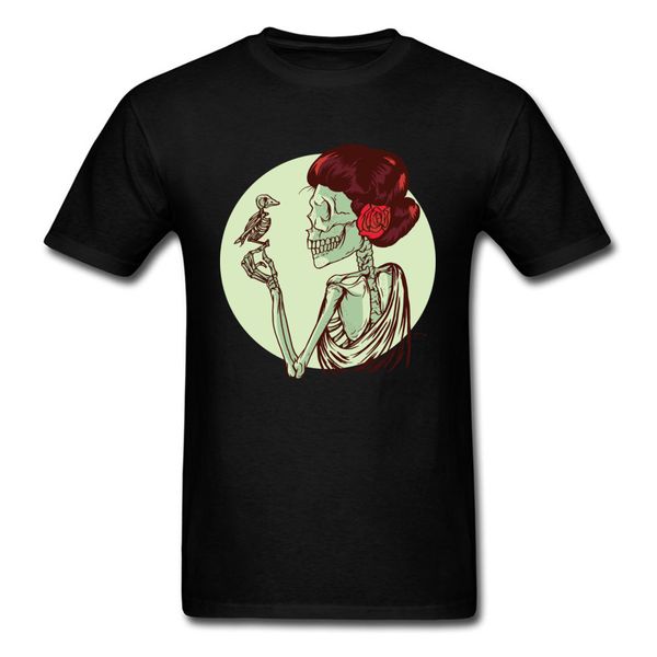 

t skull printed curious nature father day brand new skeleton pure black woman sport hooded sweatshirt hoodie t shirt