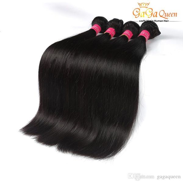 

queen products malaysian straight hair weave bundles silky virgin straight hair dyeable natural colour beauty hair extensions, Black