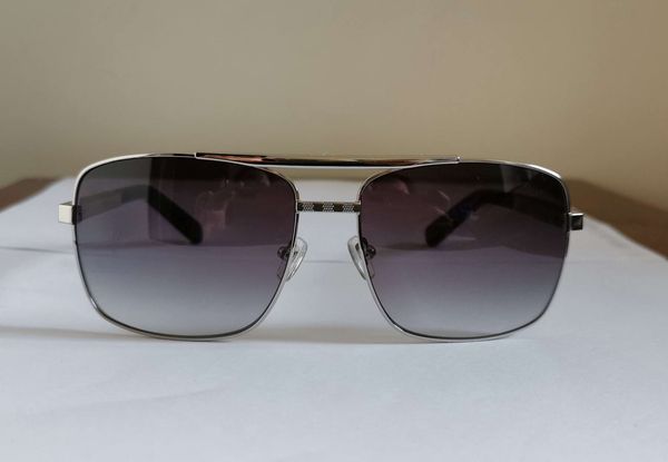 

attitude sunglasses gradient lens 0260 square metal silver frame sunglasses for men uv400 protection driving eyewear with box, White;black