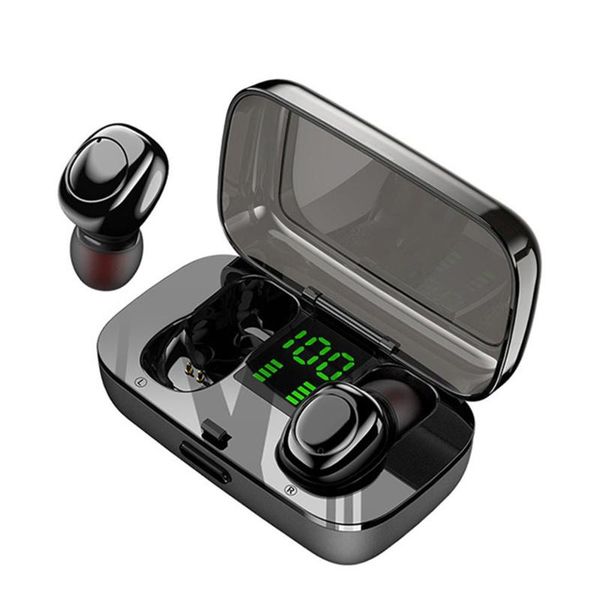 

tws bt5.0 stereo earphone 6d surround wireless ipx6 waterproof fingerprint touch earbuds battery led display type-c charge case