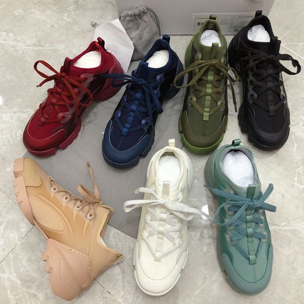 

r sports shoes fashion woman thick bottom white black red pink upleather trainers large 5cm 35-40 with box