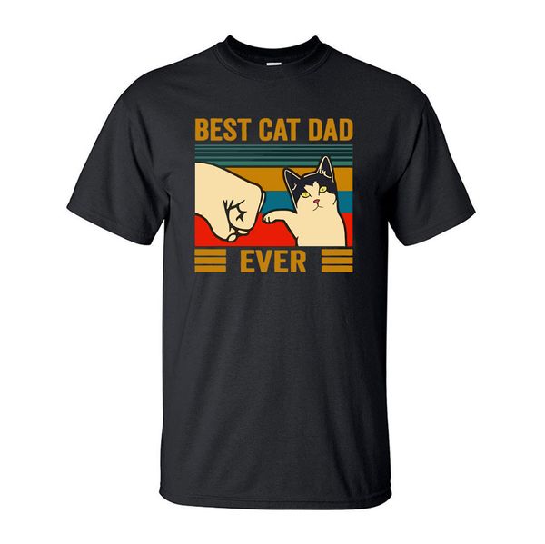

sport cat dad ever summer men's t shirt cotton short sleeve fashion cute streetwear animal cats male casual tshirt