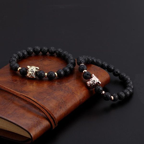 

livvy fashion pug shape micro-inlaid zircon cz bracelet natural stone volcanic stone beaded bracelet valentine's day gift bbygsg alice