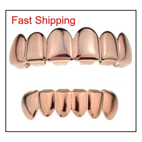 

2019 hip hop gold teeth grillz bottom grills dental mouth punk teeth caps cosplay party tooth rapper j qylsxk bdehome, Silver