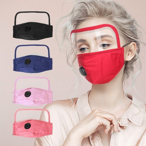 

8styles solid valve in 1 eye 2 face full protective clear outdoor dustproof breathable facial mouth cover masks ff9xil
