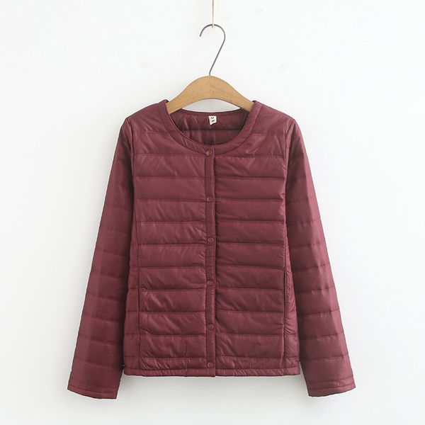 

2021 new 4xl plus size lightweight cotton women winter warm liner collarless coat with female slim jackets ec0a, Black