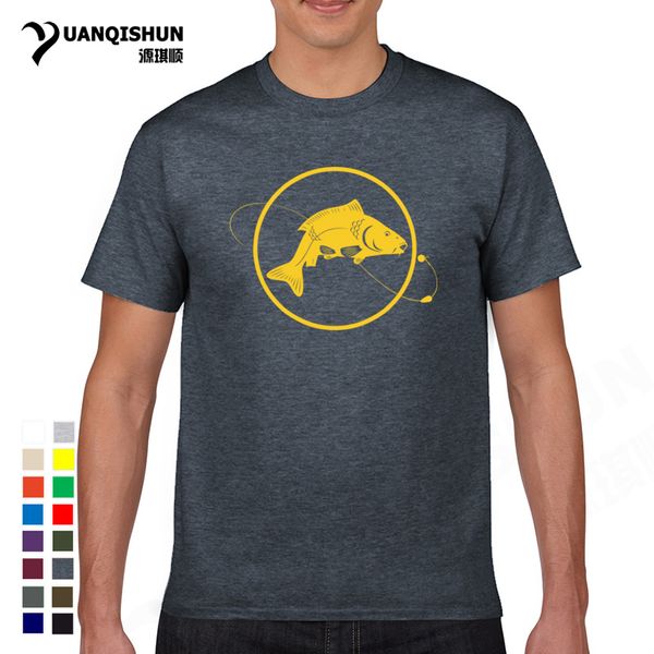 

sport 2018 sell brand t-shirt carp fishinger t shirt men print tee shirt 31 colors cotton o-neck short sleeve tshirt