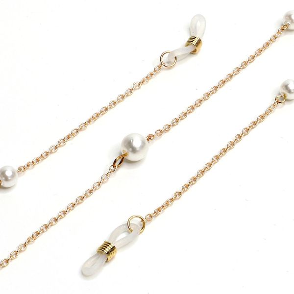 

2020 chic simple popular pearl glasses chain luxury sunglass lanyard hanging neck holder for decoration reading accessories h bbybud