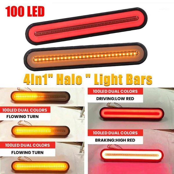 

2pc 4in1 upgrade led car trailer light bar tail brake flowing turn signal driving lamp 2835smd led lamp bar trailer truck light1