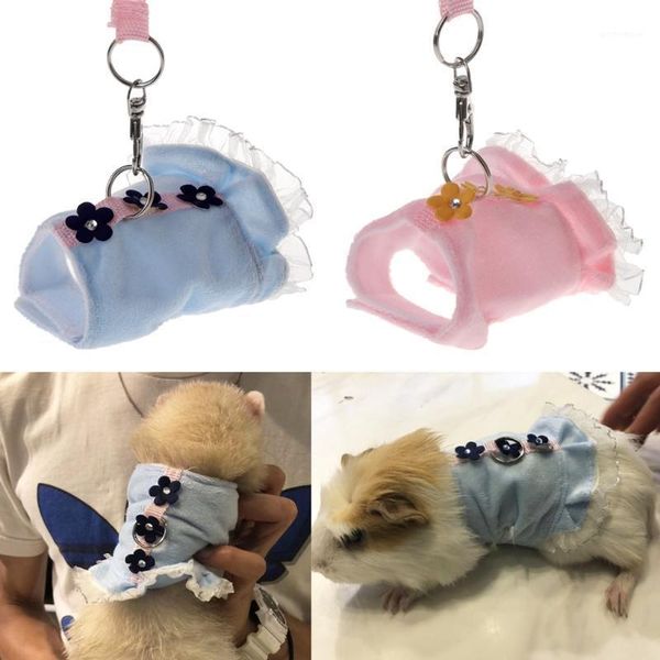 

dog collars & leashes pet harness small animals ferret guniea pig vest leash adjustable strap1