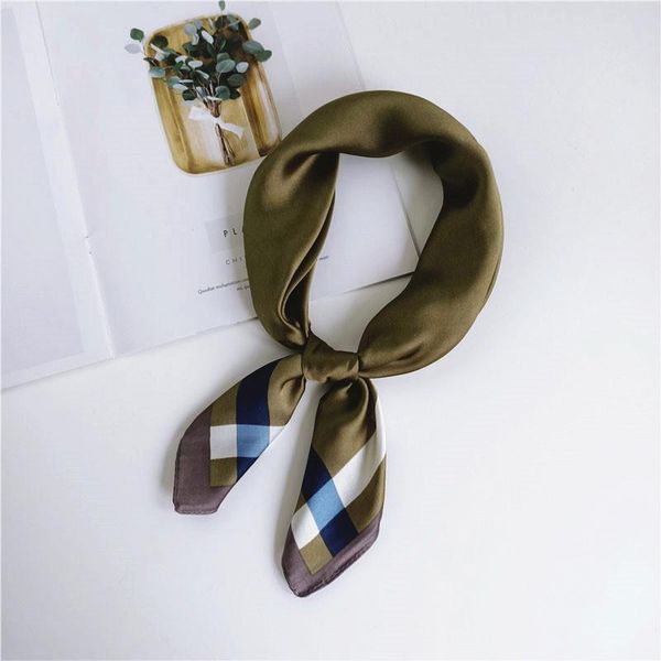 

6060cm new square scarf women print wraps hand neck hijab scarves foulard bandana neckerchief hair tie band accessories jlliuv carshop2006, Blue;gray